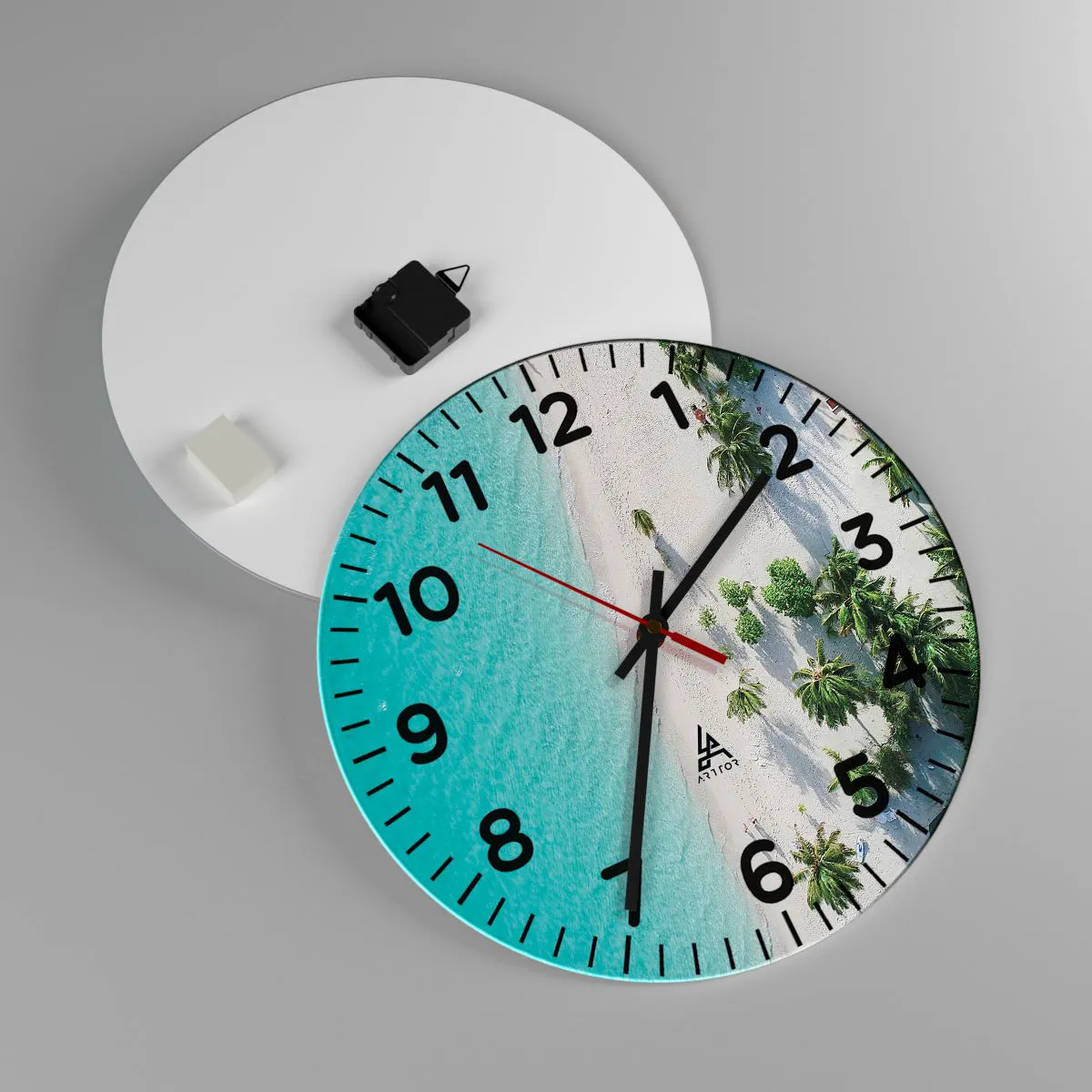 Zegar ścienny - Wakacje w raju - 40x40 cm