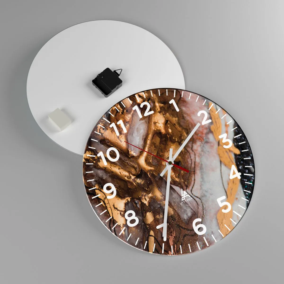Wandklok - Klok - Het element aarde - 40x40 cm