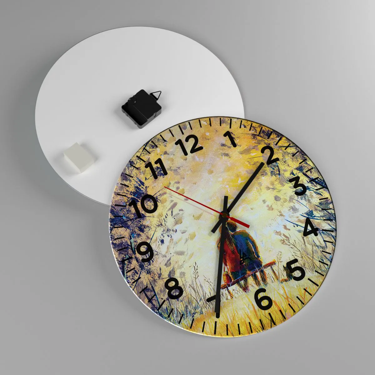 Wanduhr - Glasuhr - Magischer Augenblick - 40x40 cm