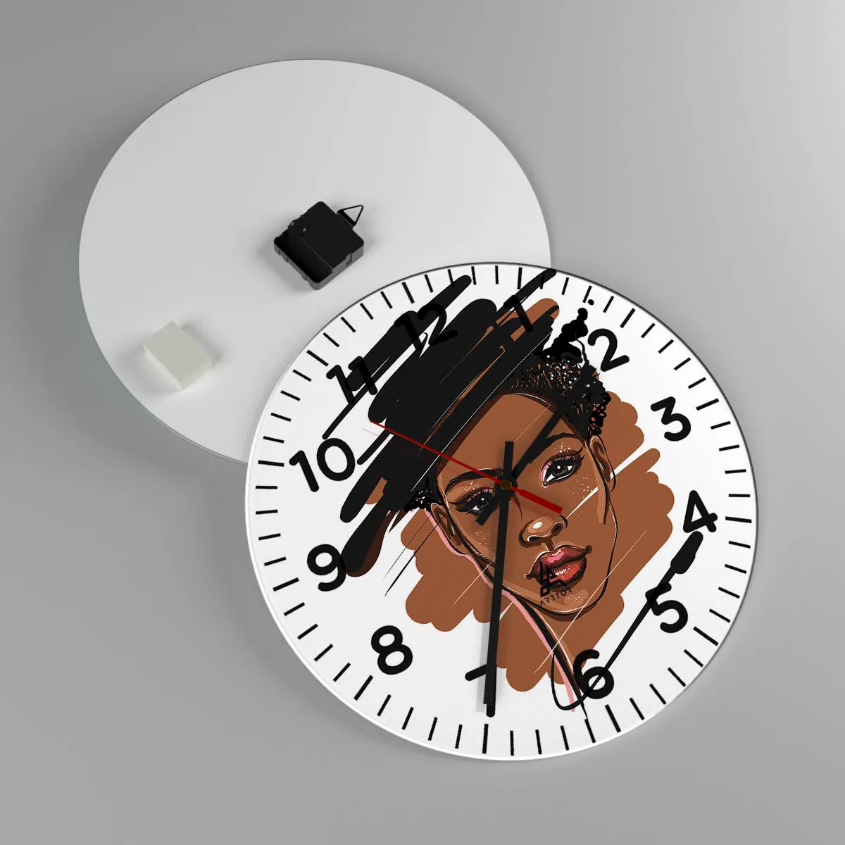 Reloj de pared - Reloj de vidrio - Dulce como el chocolate - 40x40 cm