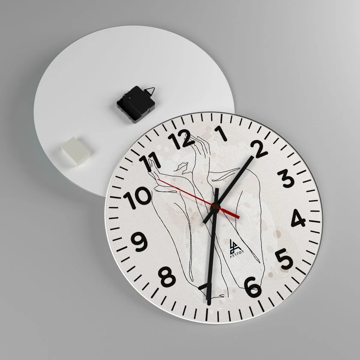 Relógio de parede - Relógio em vidro - Momento de sonho - 40x40 cm