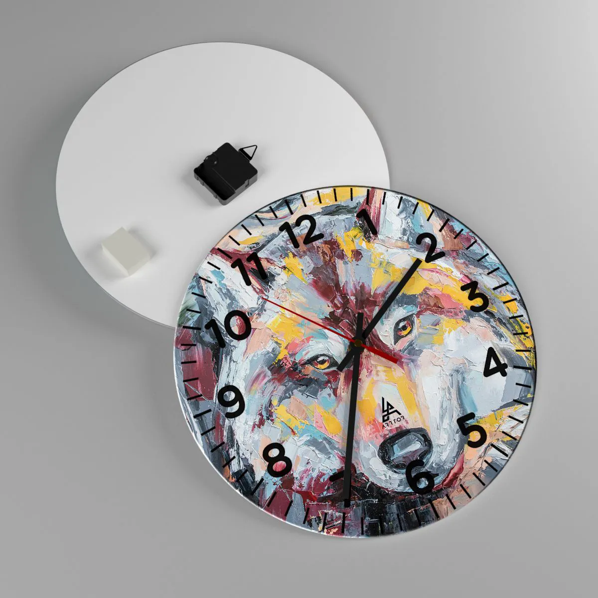 Ceas de perete - Ceas pe sticlă - Pace pentru cel drag - 40x40 cm