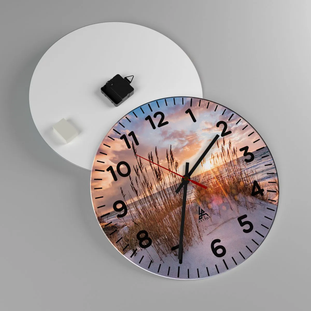 Horloge murale - Pendule murale - Salutations du soleil et du vent - 40x40 cm