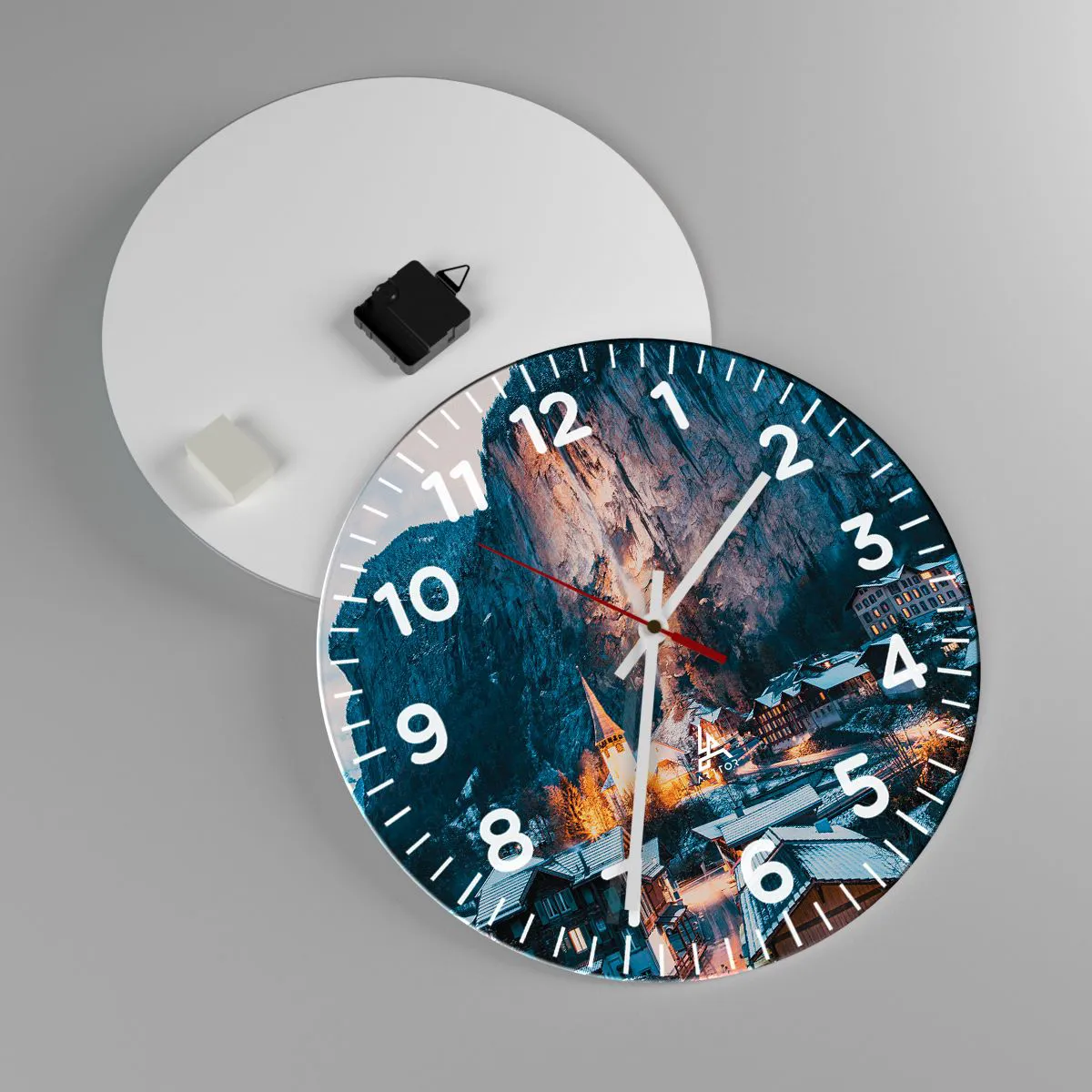 Vægur, Uret - Vinterens lysende ånd - 40x40 cm