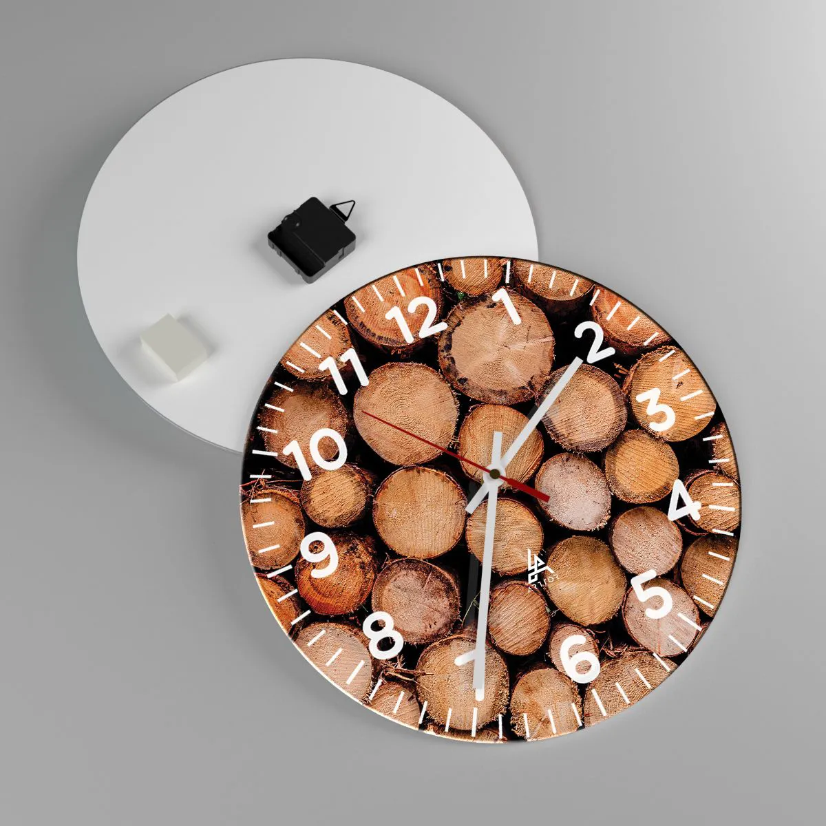 Wall clock - Clock on glass - New Beginning - 40x40 cm