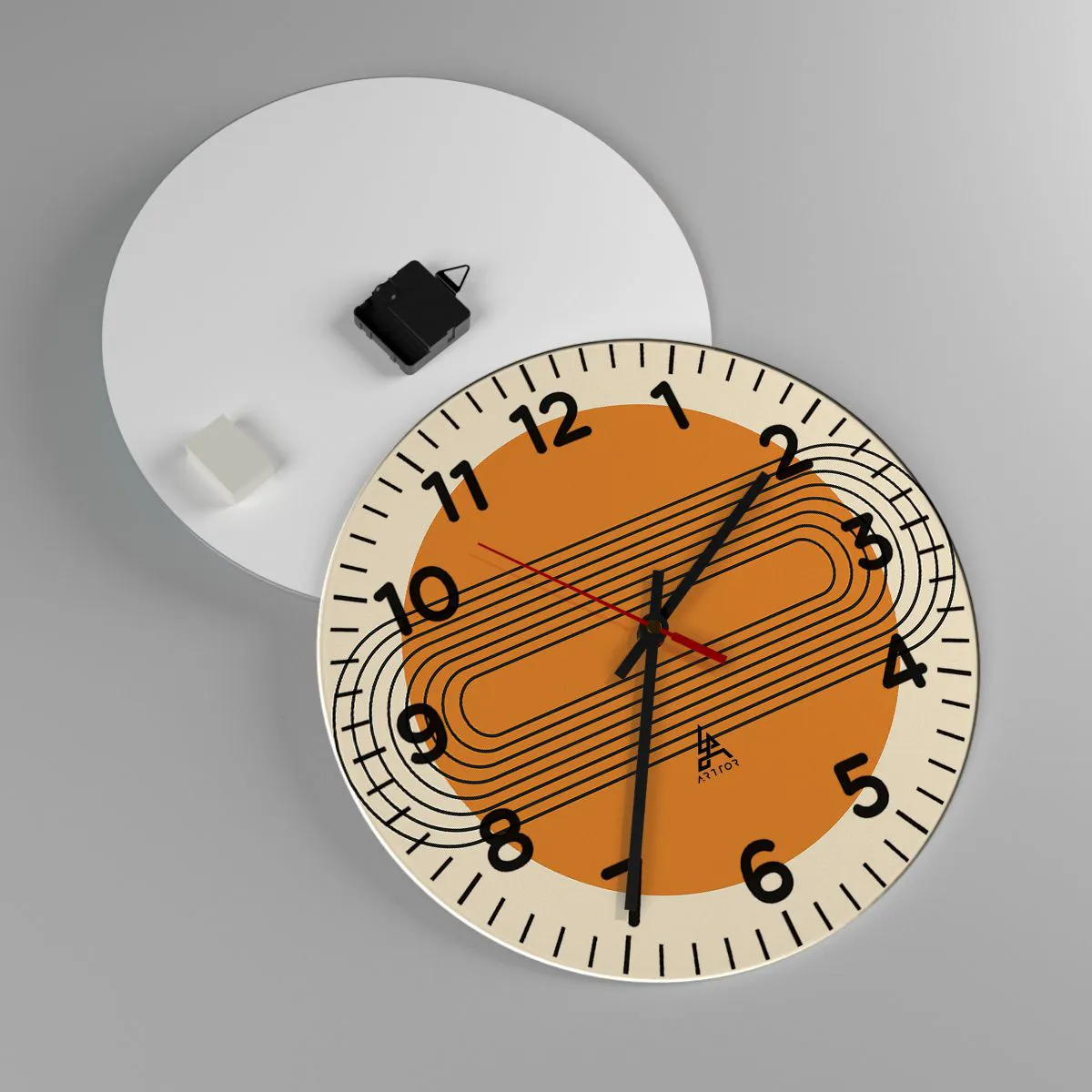 Wanduhr - Glasuhr - Perfekter Plan - 40x40 cm