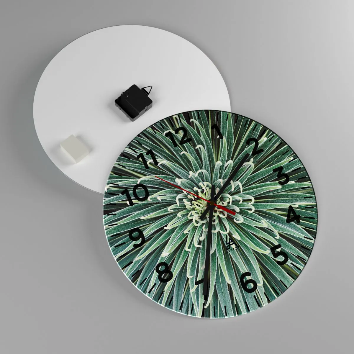 Ceas de perete - Ceas pe sticlă - Nașterea unei stele - 40x40 cm