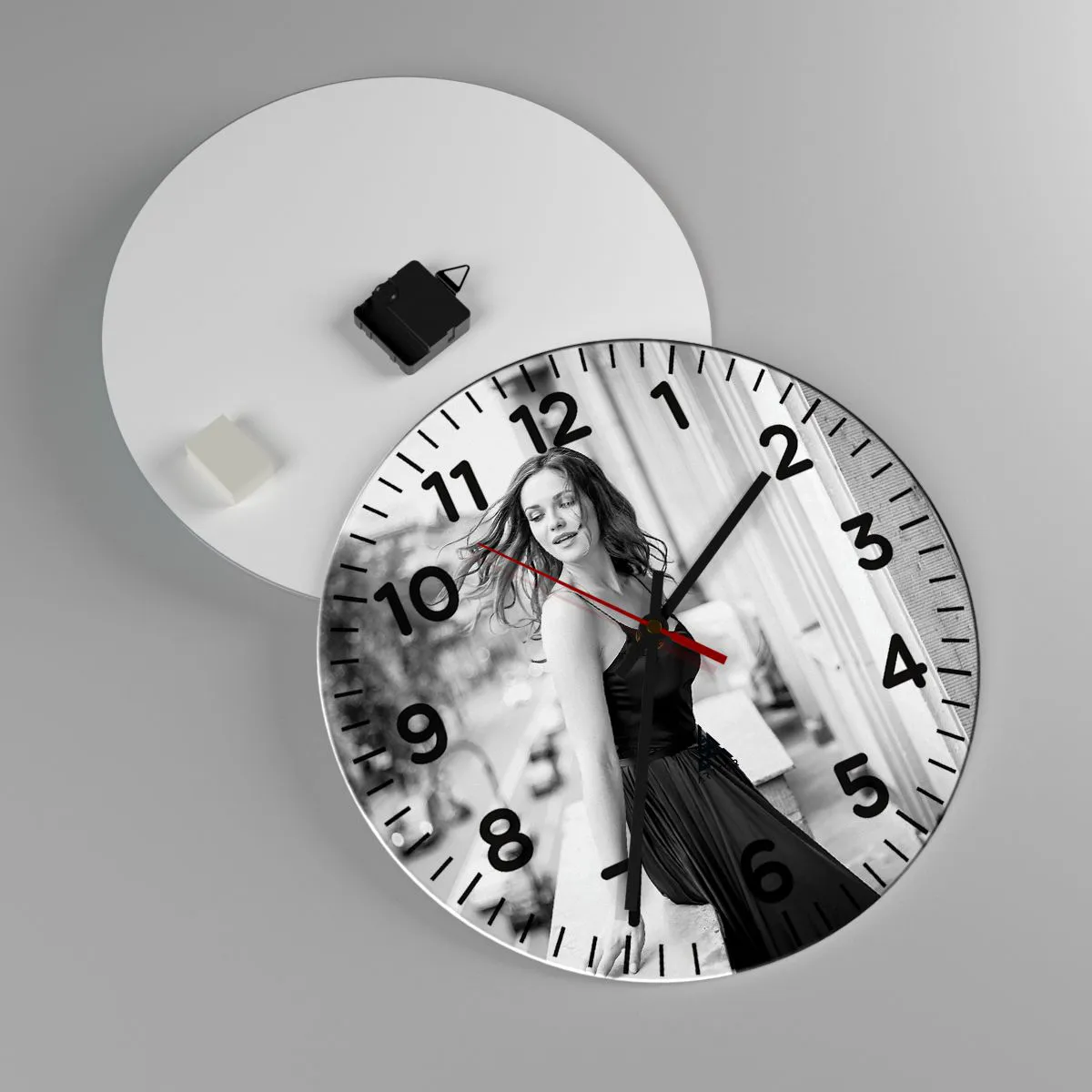 Wanduhr - Glasuhr - Bestimmt ein Pariser - 40x40 cm