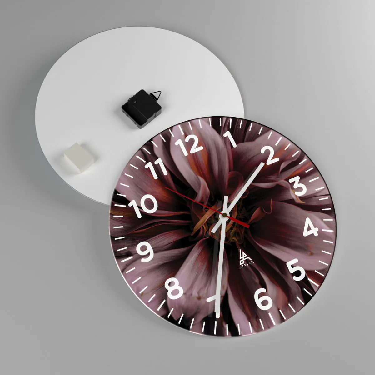 Orologio da parete - Orologio in Vetro - Cuore d'aprile - 40x40 cm