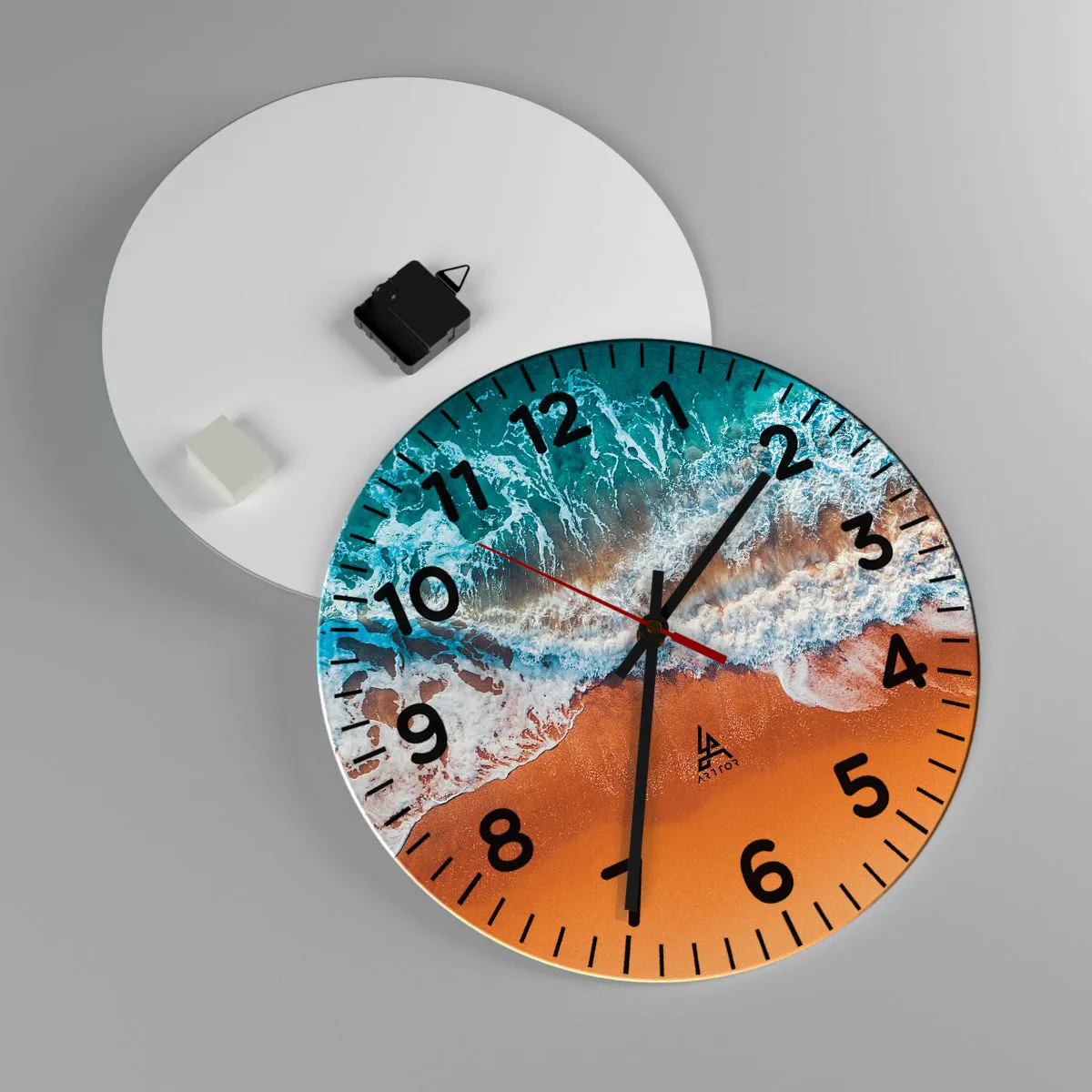 Wanduhr - Glasuhr - Immer Hand in Hand - 40x40 cm