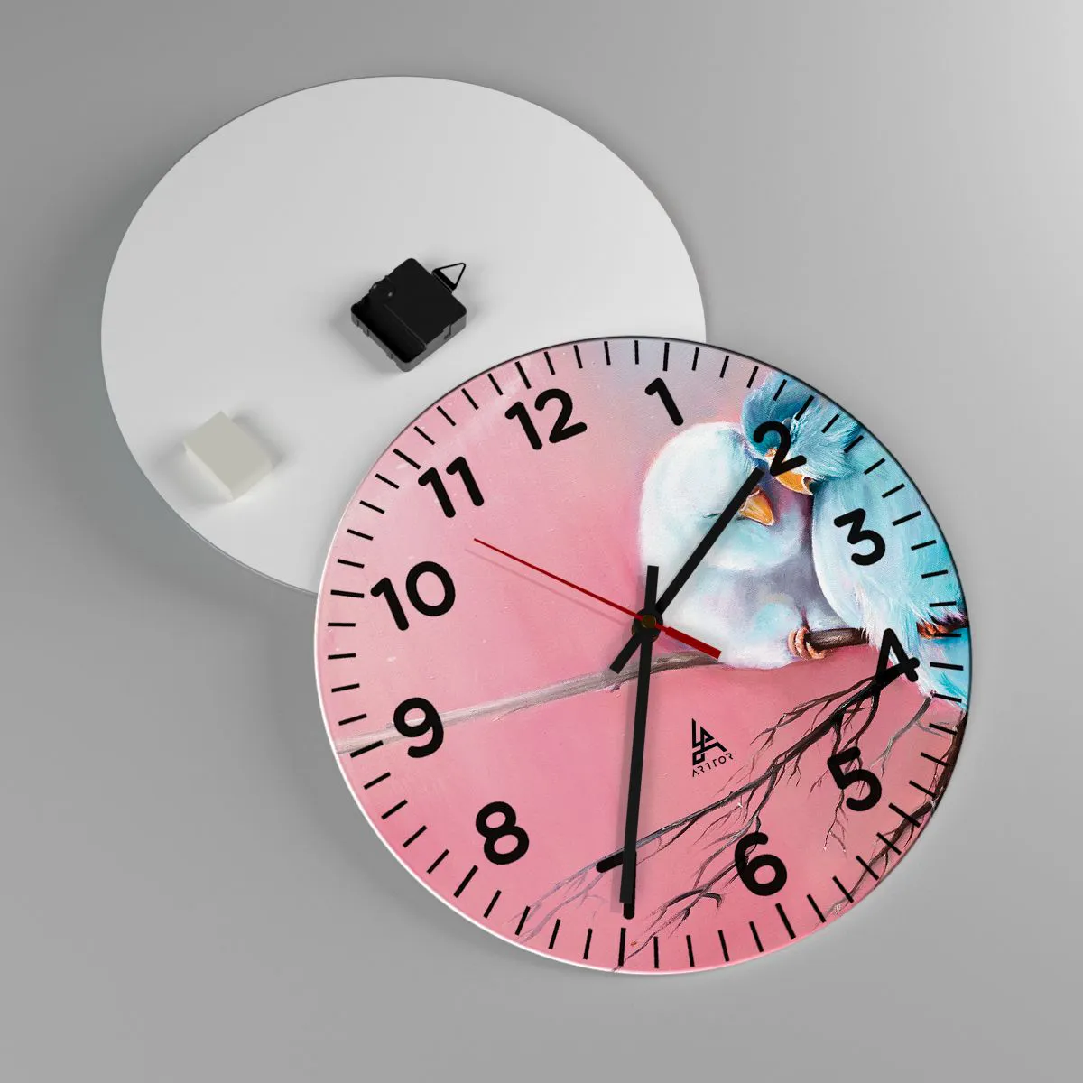 Ceas de perete - Ceas pe sticlă - Ce mai este de adăugat?... - 40x40 cm