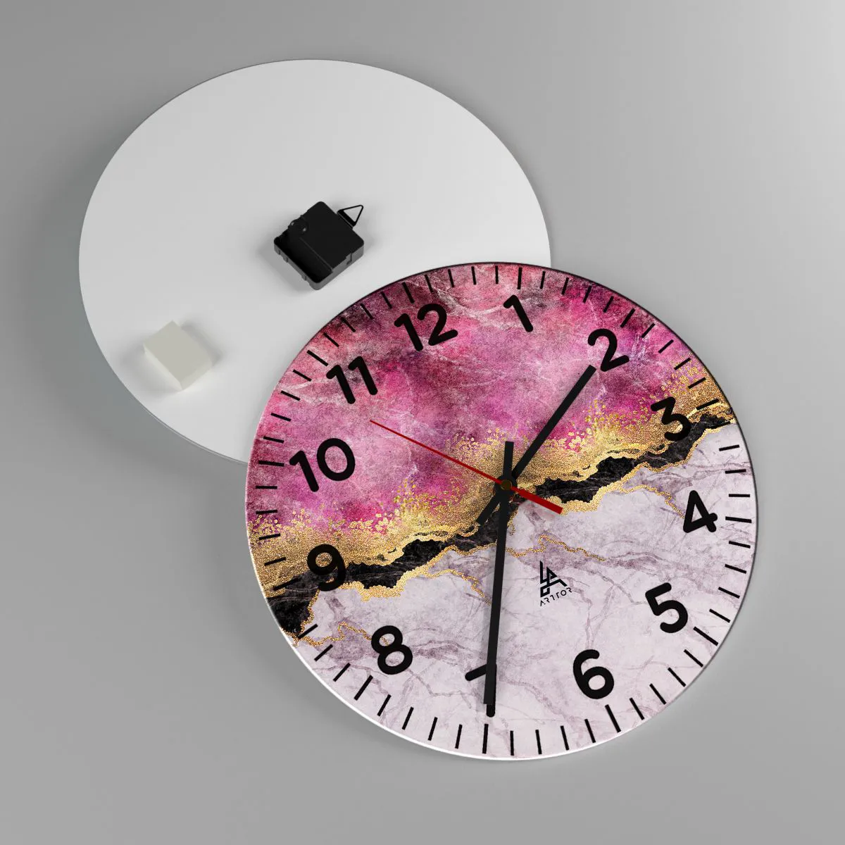 Reloj de pared - Reloj de vidrio - En la frontera - 40x40 cm