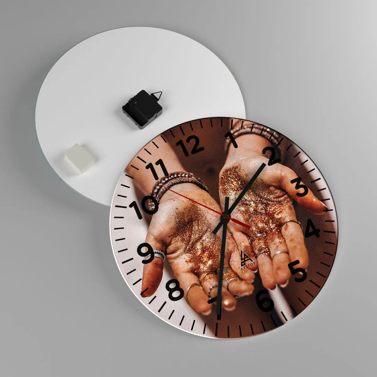 Ceas de perete - Ceas pe sticlă - Un cadou pentru tine - 40x40 cm