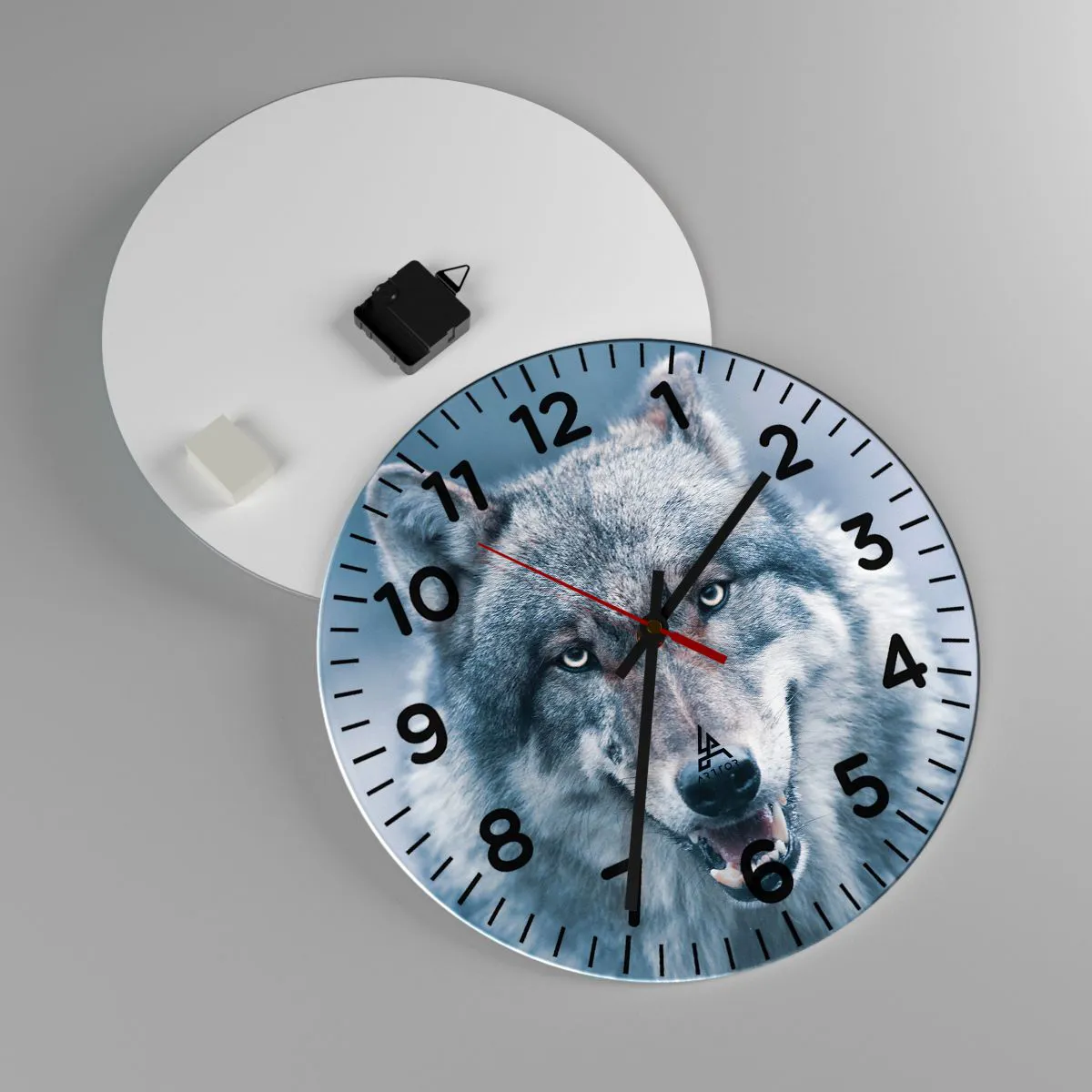 Ceas de perete - Ceas pe sticlă - Accepți provocarea? - 40x40 cm