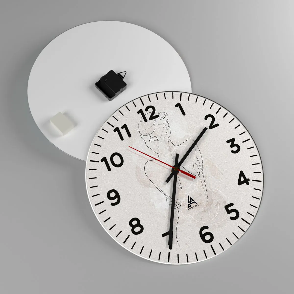 Ceas de perete - Ceas pe sticlă - Ca un instrument sensibil - 40x40 cm