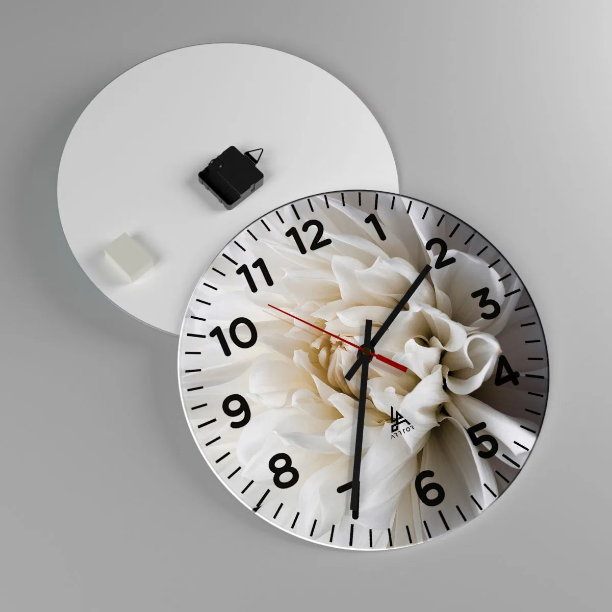 Ceas de perete - Ceas pe sticlă - Dimineața miresei - 40x40 cm