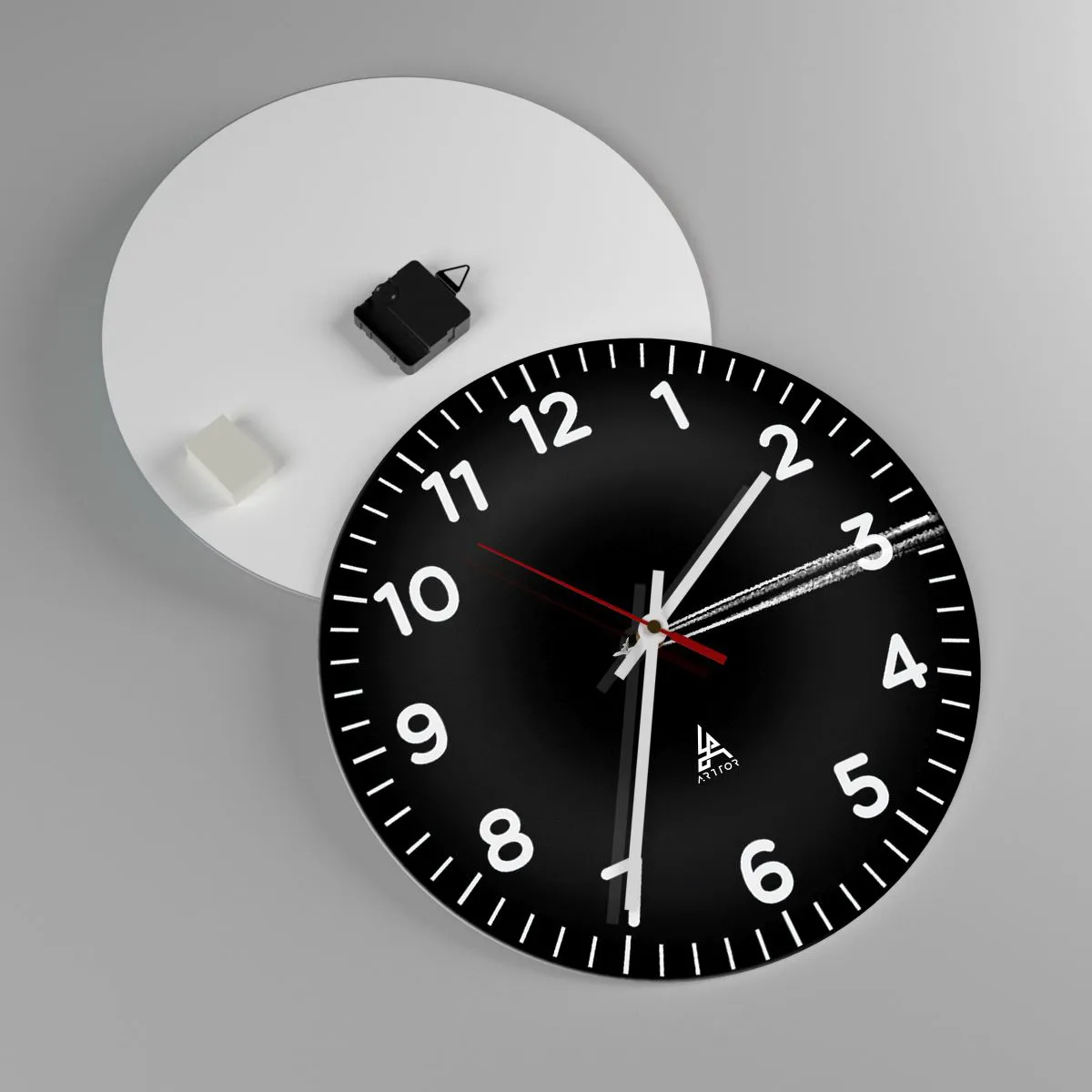 Wanduhr - Glasuhr - In eine andere Dimension - 40x40 cm