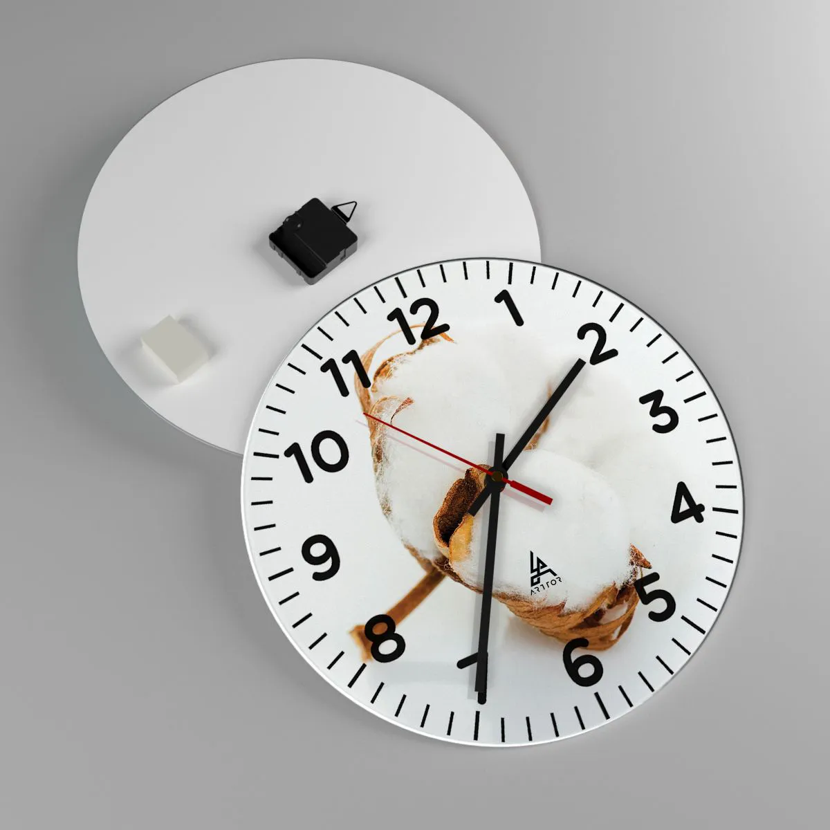 Wanduhr - Glasuhr - Von Natur aus weich - 40x40 cm