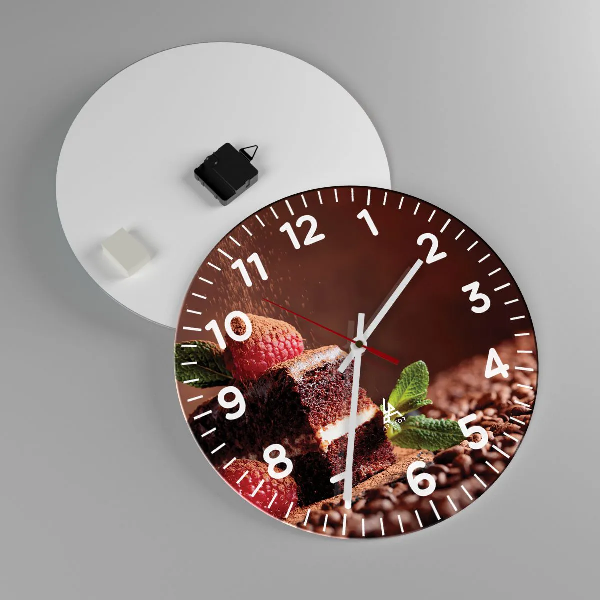 Ceas de perete - Ceas pe sticlă - Viața este dulce - 40x40 cm