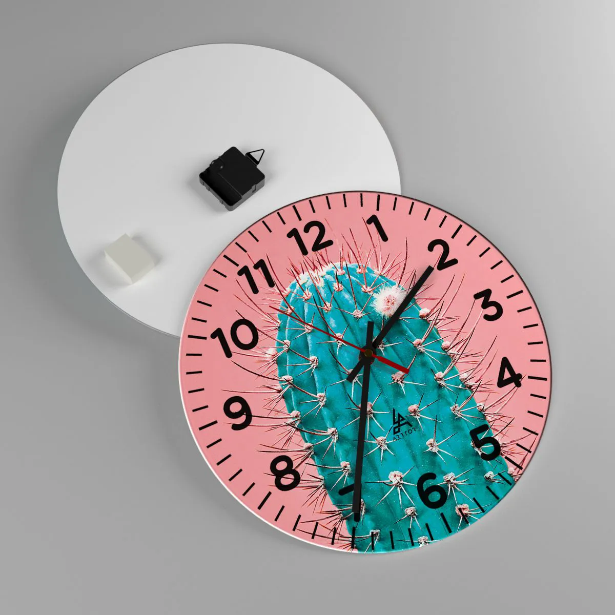 Wanduhr - Glasuhr - Schau einfach hin - 40x40 cm