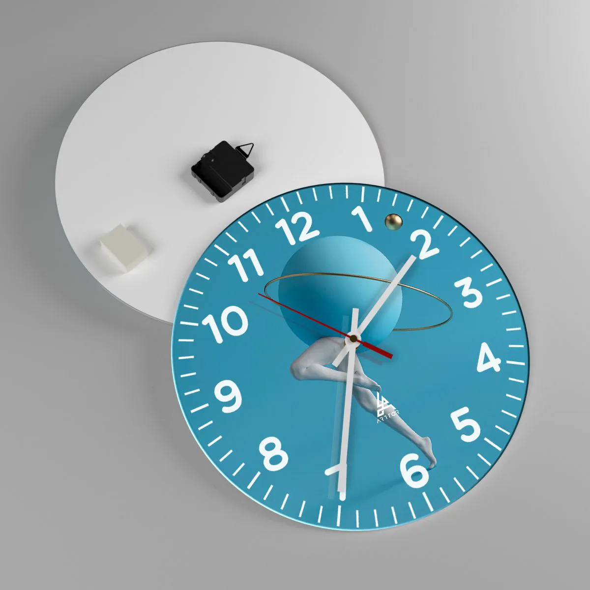 Ceas de perete - Ceas pe sticlă - Și planetele o iau razna - 40x40 cm