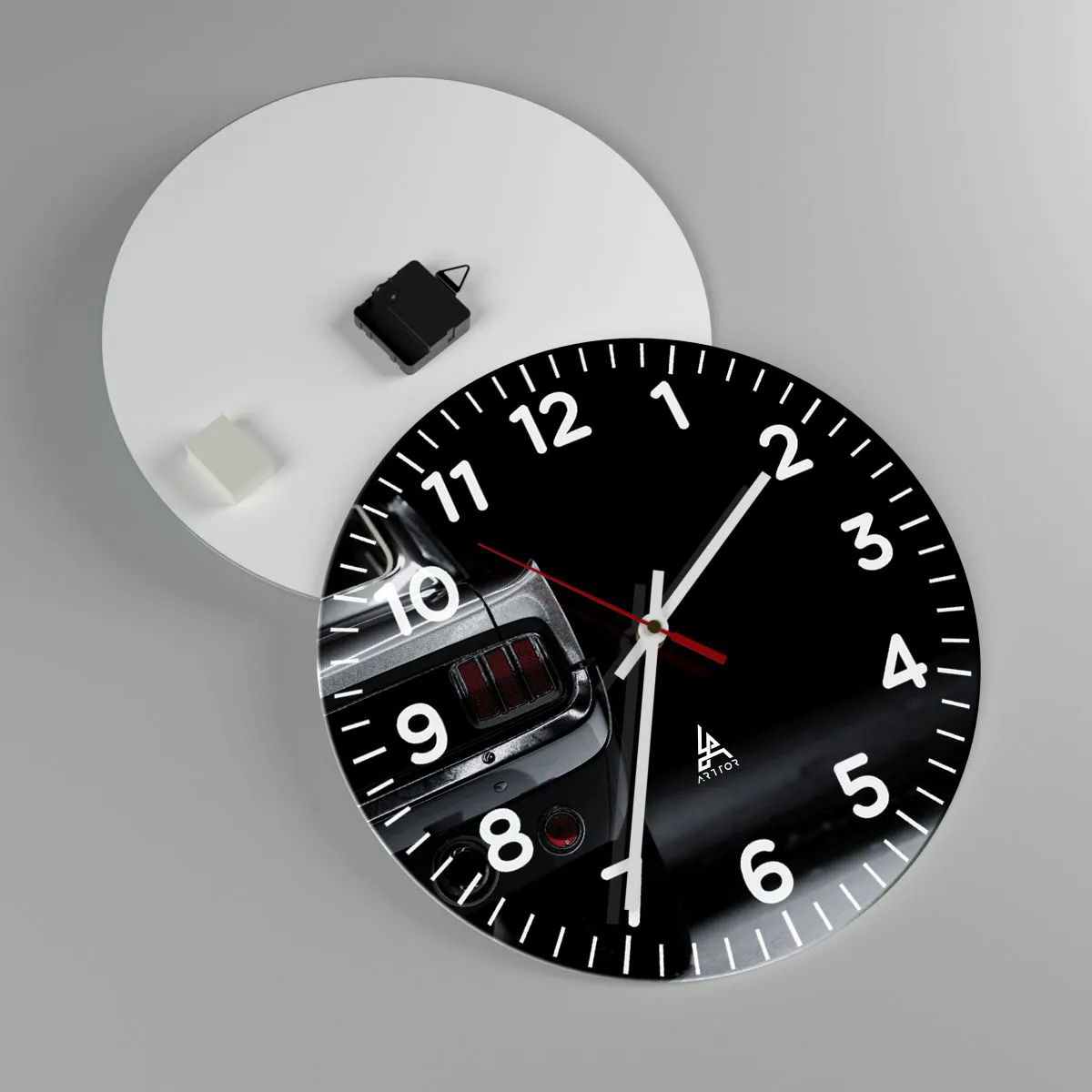 Wanduhr - Glasuhr - Charme des Klassikers - 40x40 cm