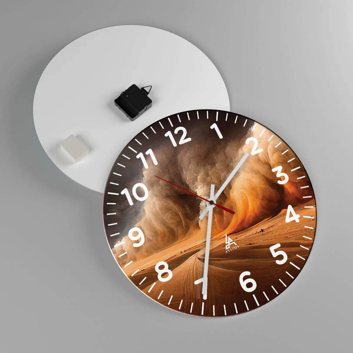 Relógio de parede - Relógio em vidro - A Ira do Deserto - 40x40 cm