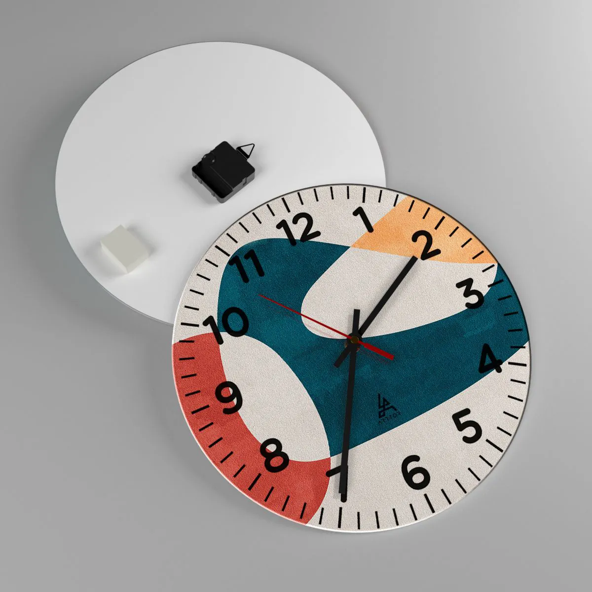 Reloj de pared - Reloj de vidrio - Influencias y metamorfosis - 40x40 cm
