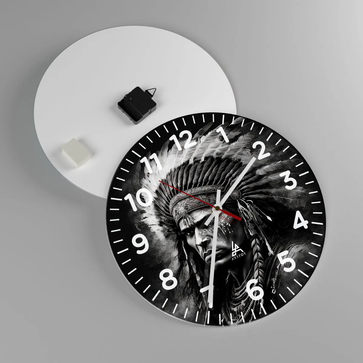 Nástěnné hodiny - Vůdce a bojovník - 40x40 cm