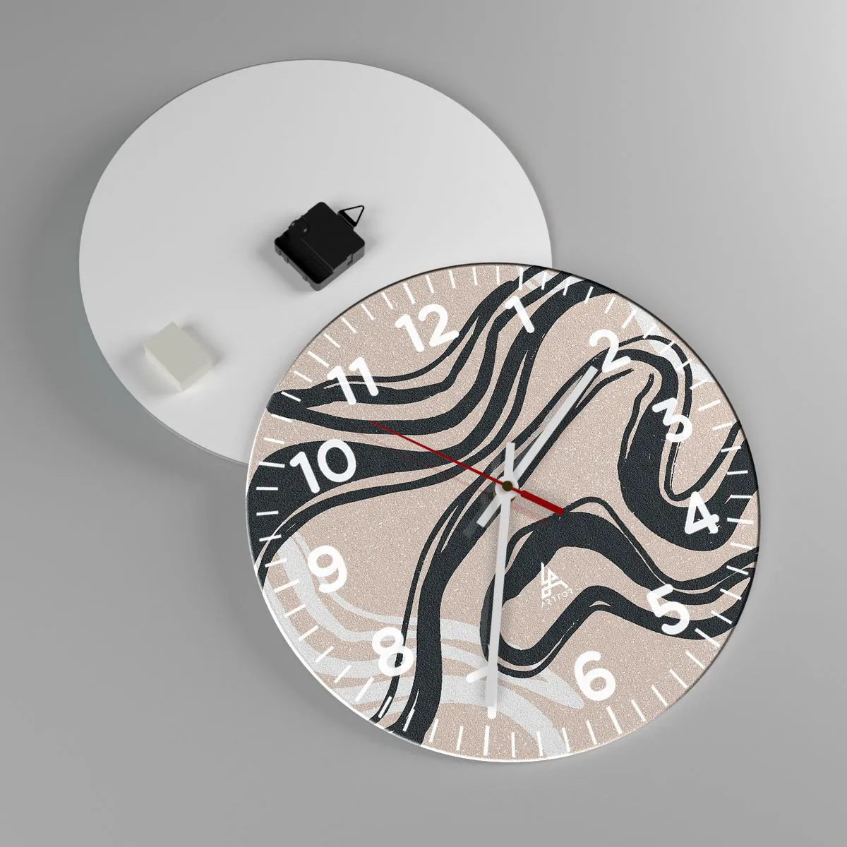 Reloj de pared - Reloj de vidrio - Expresión multiplicada - 40x40 cm