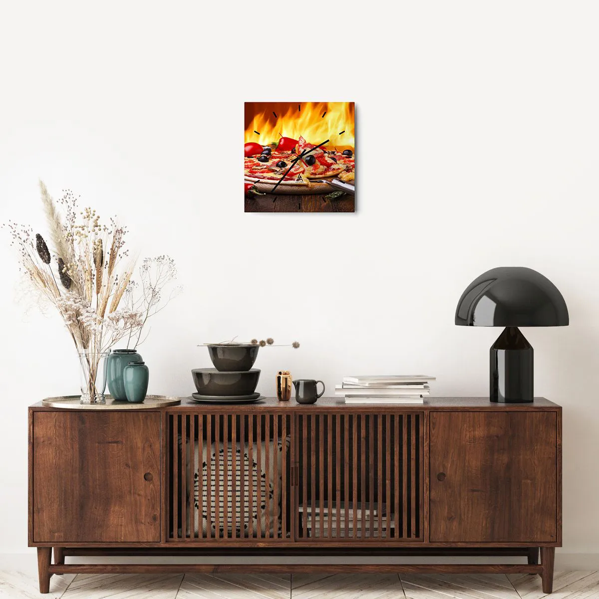 Ceas de perete - Ceas pe sticlă - From Italy with love - 30x30 cm