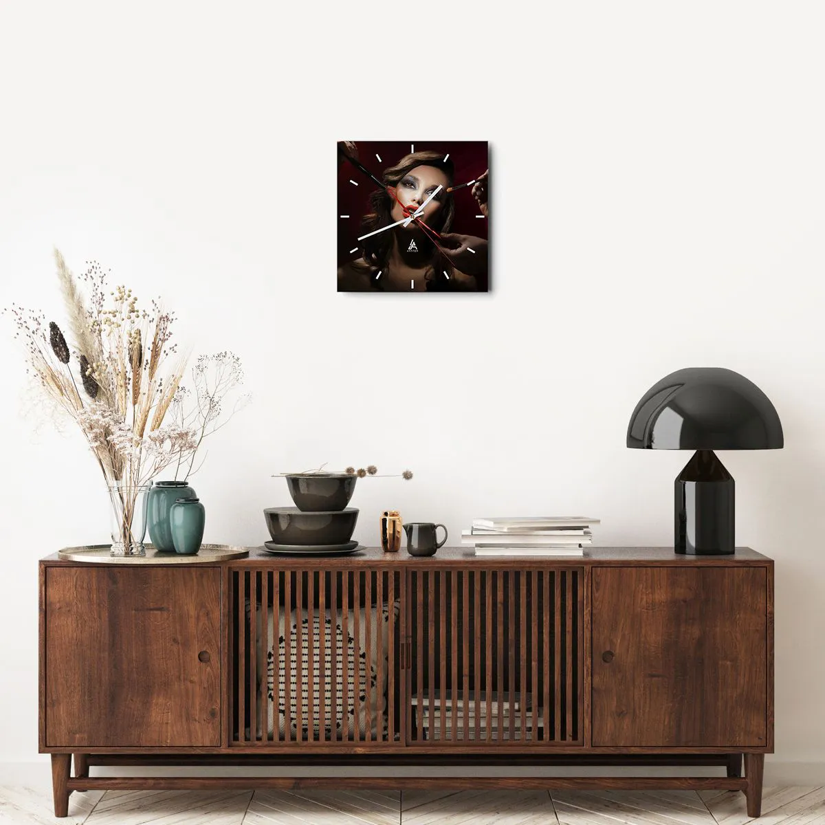 Wall clock - Clock on glass - Beautiful and Dreamy - 30x30 cm