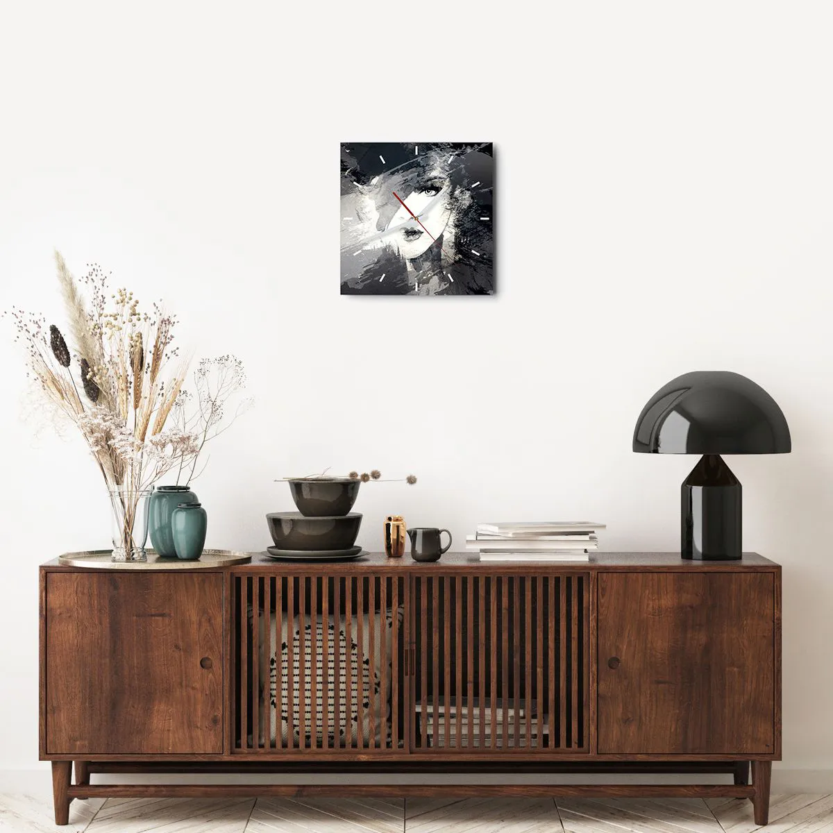 Falióra, Óra - Szürke fátyol mögül - 30x30 cm