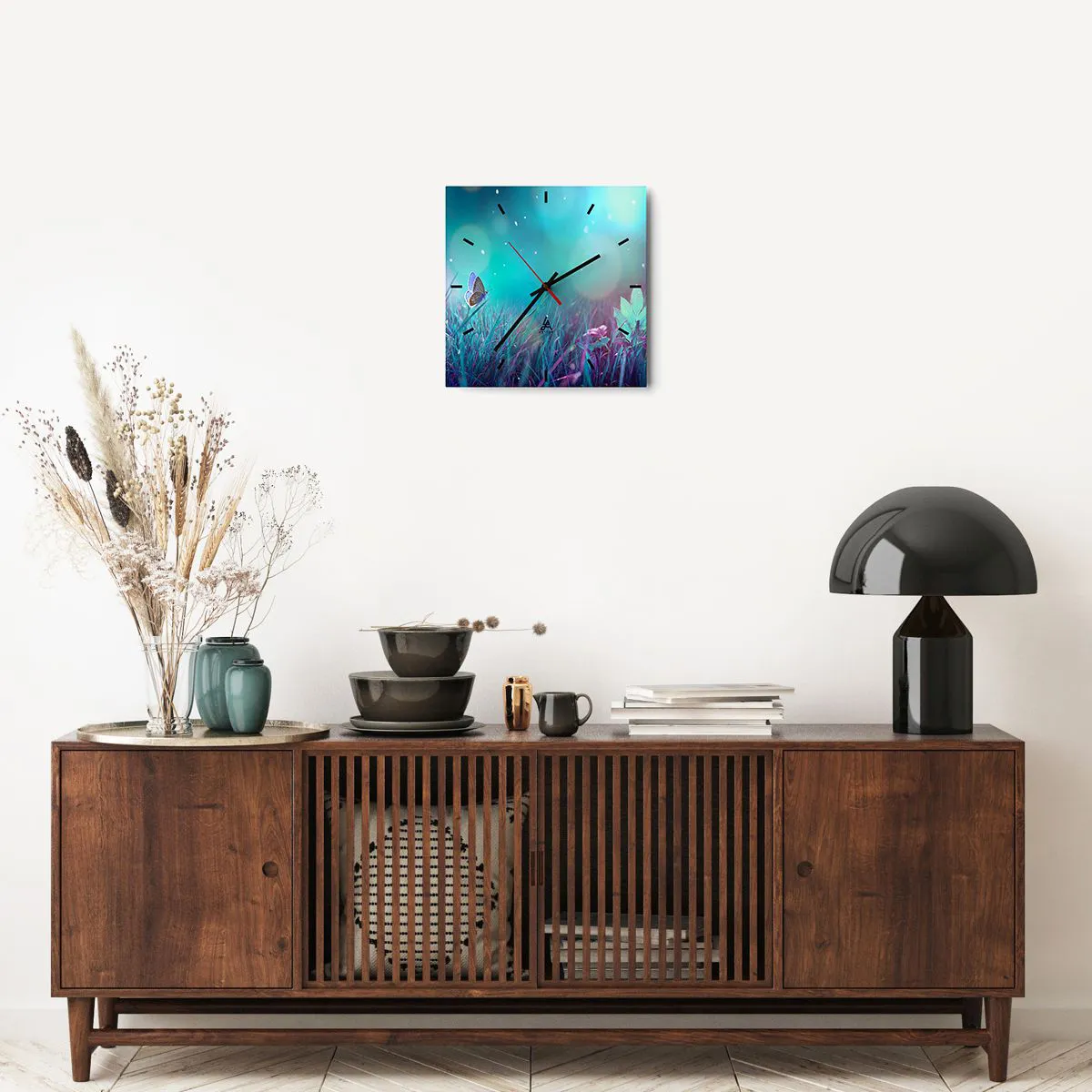 Wandklok - Klok - Het geheime leven van de weide - 30x30 cm