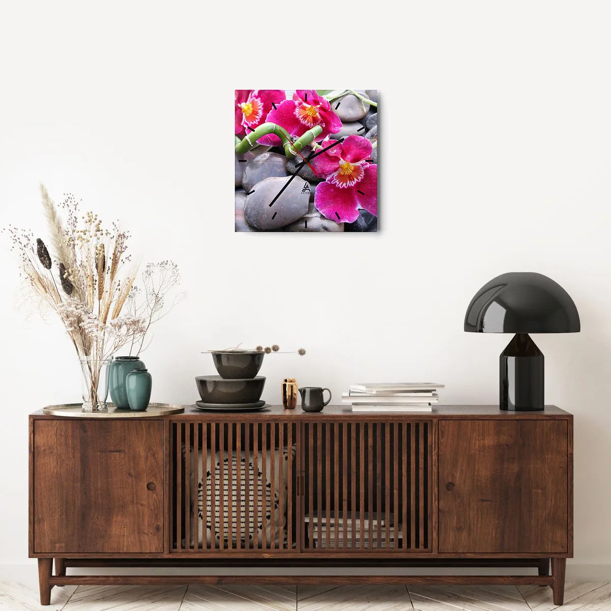 Orologio da parete - Orologio in Vetro - Fresco e calore - 40x40 cm