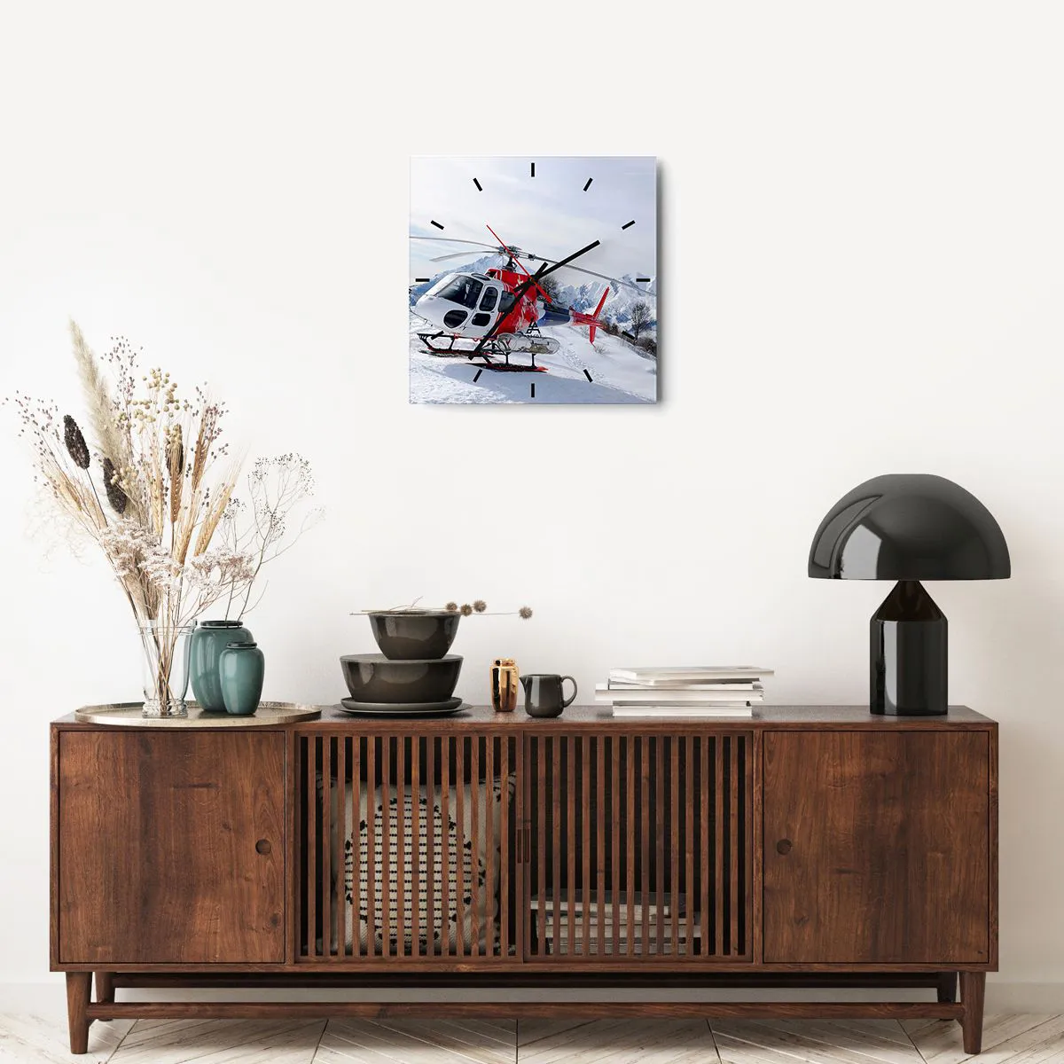 Wanduhr - Glasuhr - Immer bereit - 40x40 cm