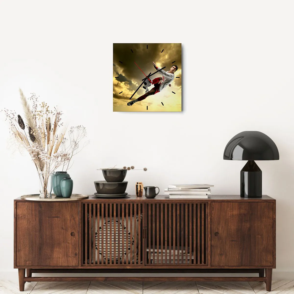 Nástěnné hodiny - Fotbalové nebe - 40x40 cm