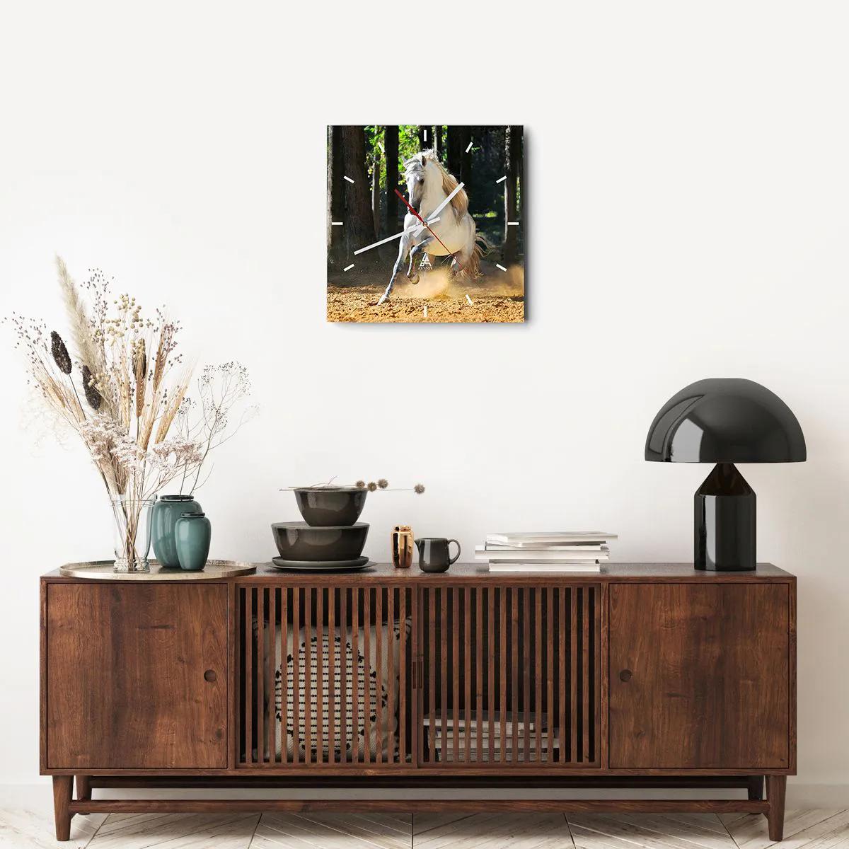 Ceas de perete - Ceas pe sticlă - Ca într-un roman fantastic - 40x40 cm