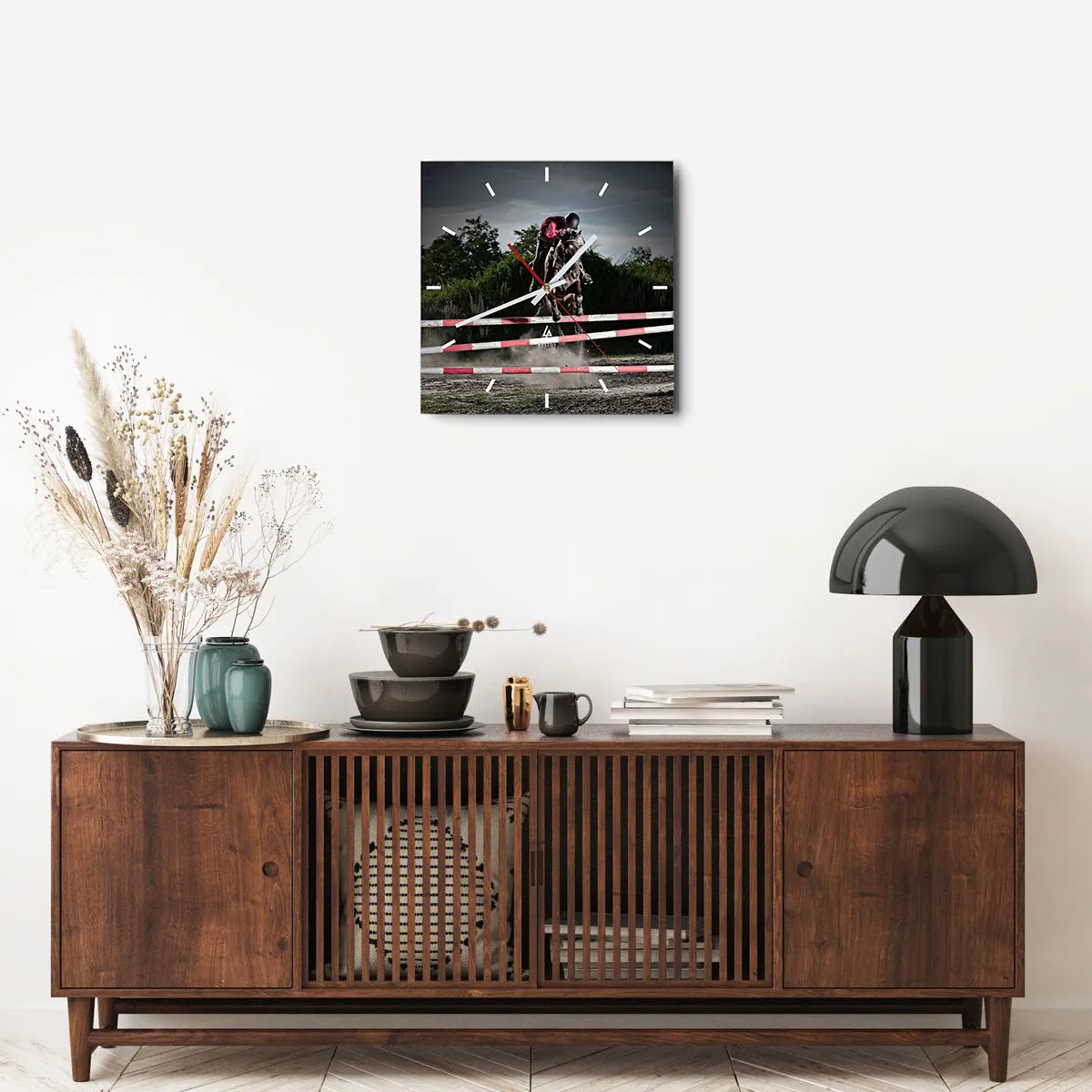 Wall clock - Clock on glass - Together for Victory - 40x40 cm