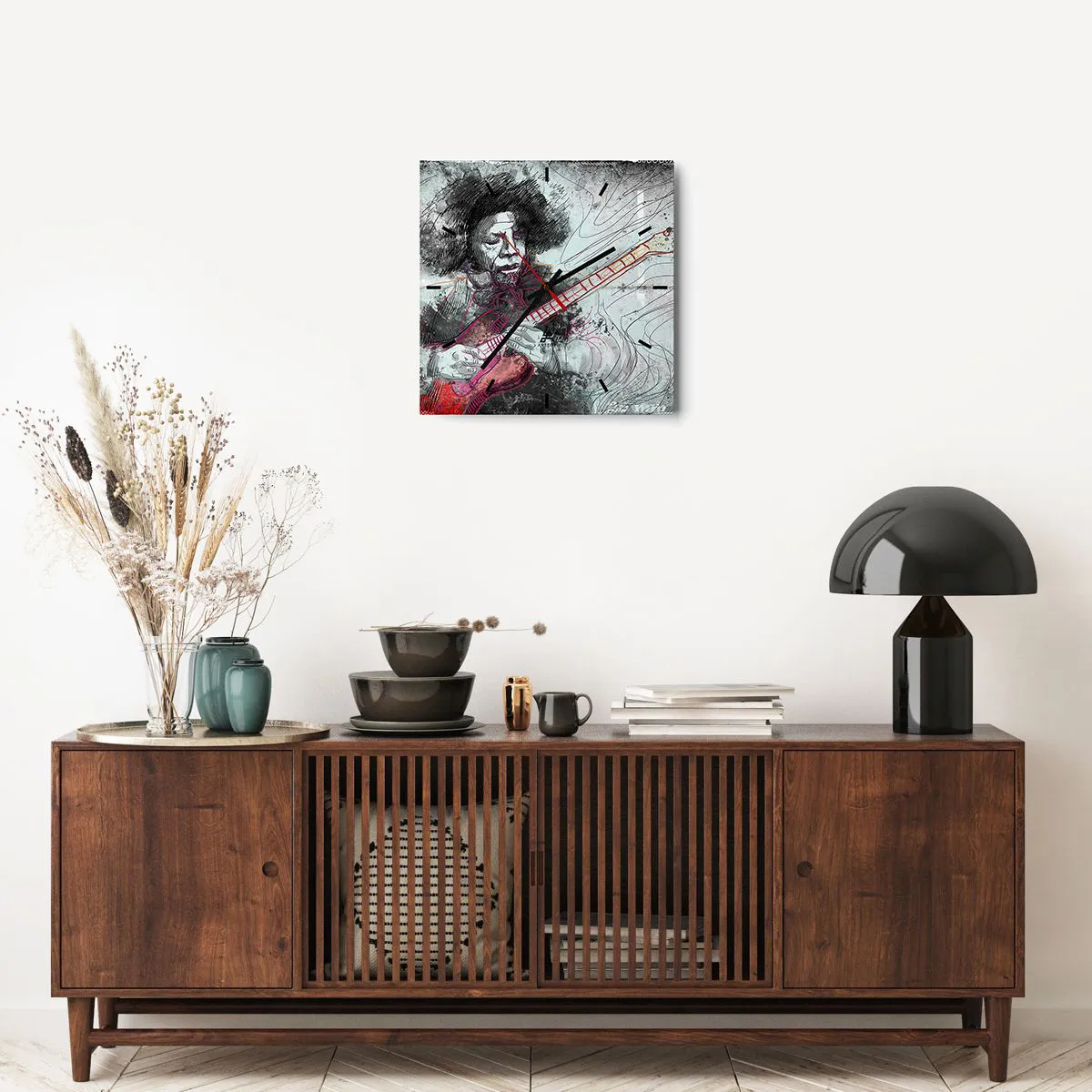 Nástenné hodiny - Na vlnách hudby - 40x40 cm