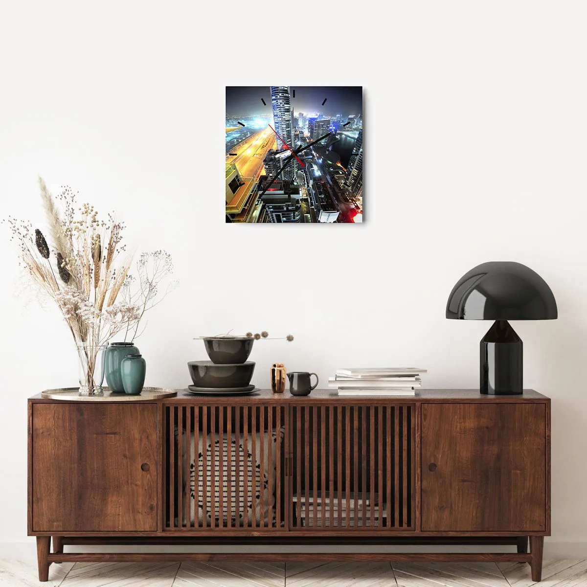 Wanduhr - Glasuhr - Ein Wunder in der Wüste - 40x40 cm