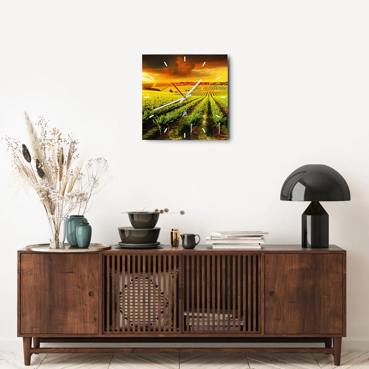 Ceas de perete - Ceas pe sticlă - Sub soarele australian - 40x40 cm