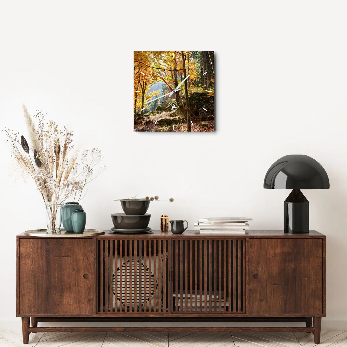 Wanduhr - Glasuhr - Zeit zum Entspannen - 40x40 cm