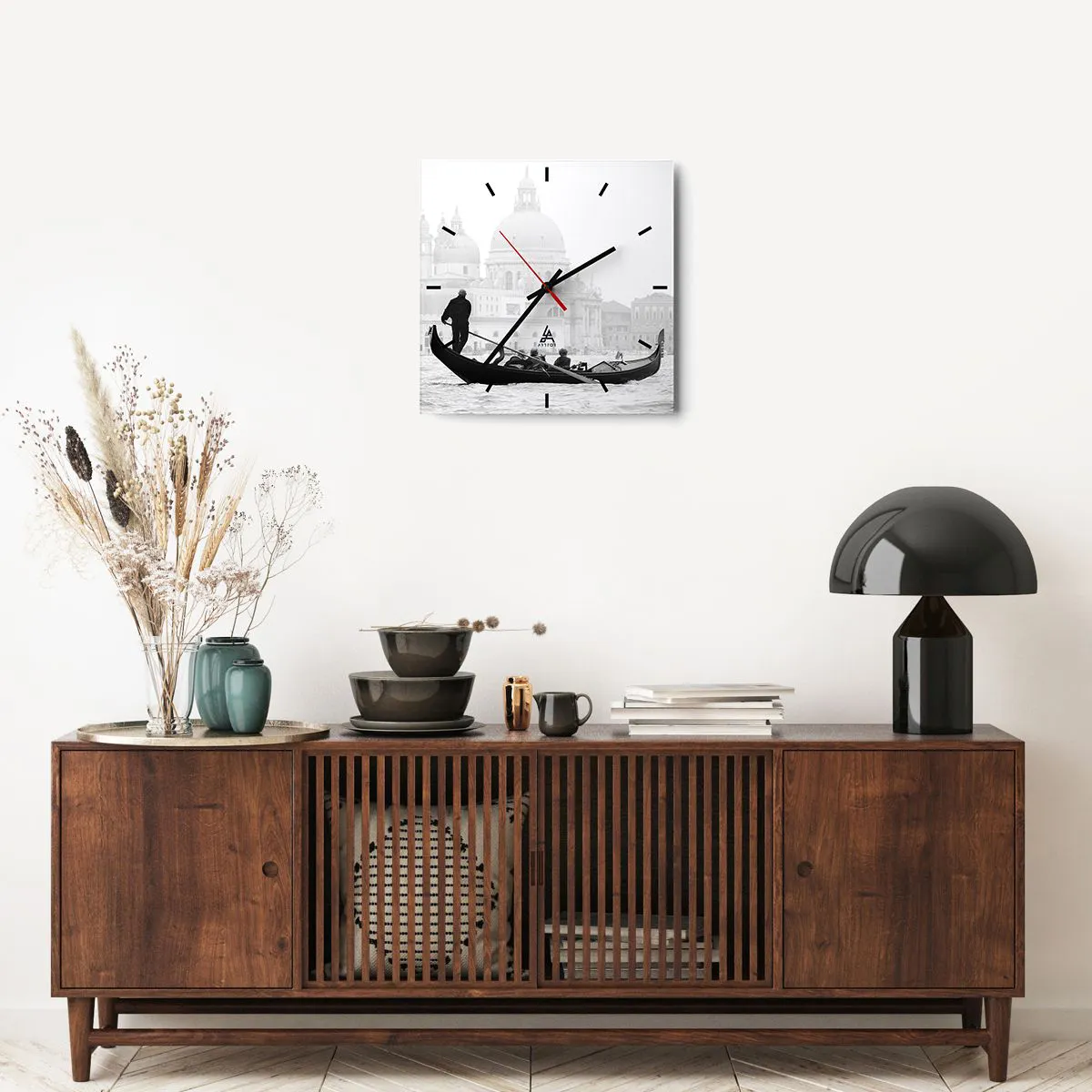 Ceas de perete - Ceas pe sticlă - O călătorie la sursa frumuseții - 40x40 cm