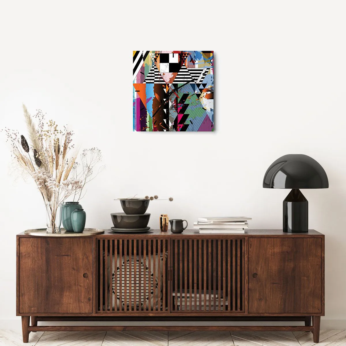 Falióra, Óra - Geometrikus és organikus - 40x40 cm