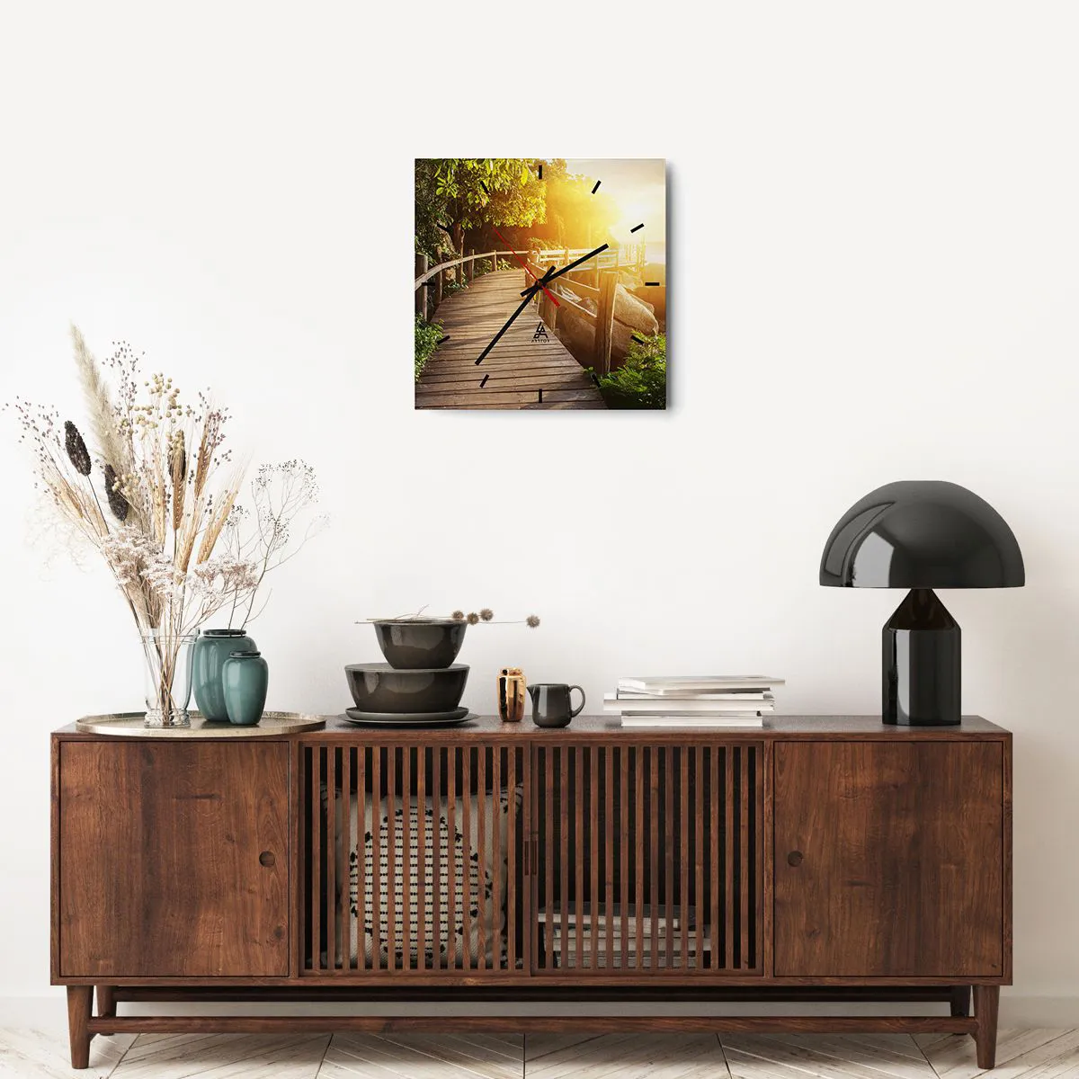 Wanduhr - Glasuhr - Noch eine Wendung, ein weiteres Wunder - 40x40 cm