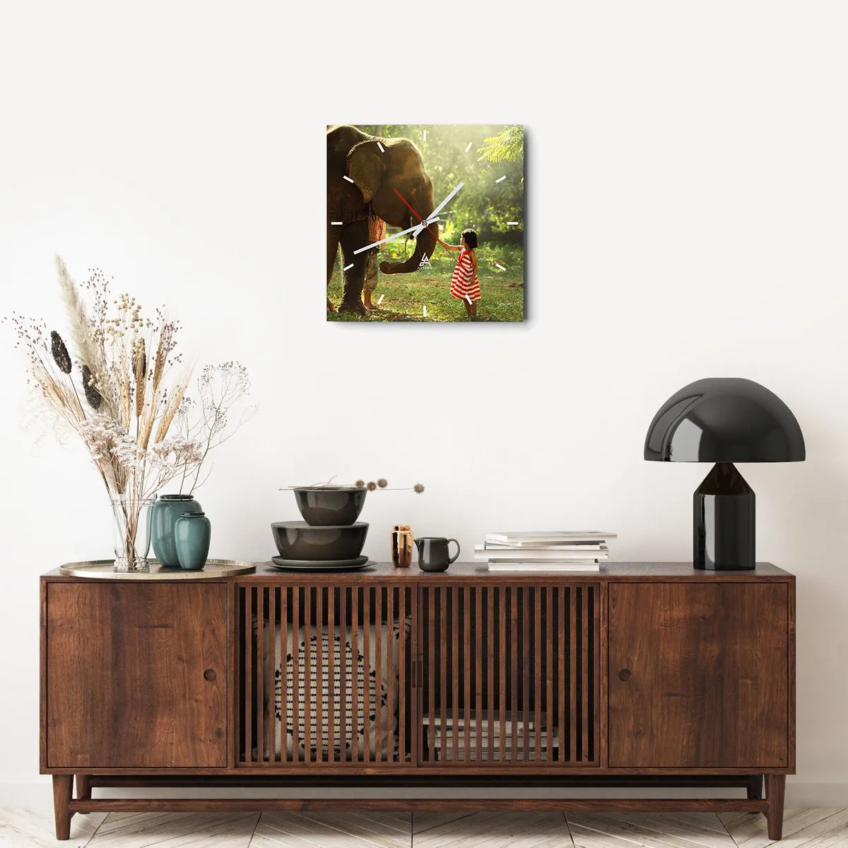 Horloge murale - Pendule murale - La force de l'amitié - 40x40 cm