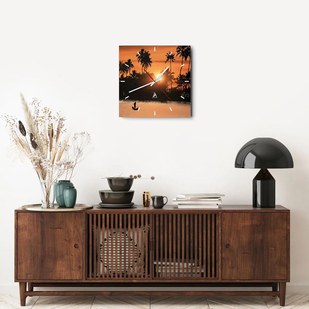 Orologio da parete - Orologio in Vetro - Il tempo del riposo - 40x40 cm