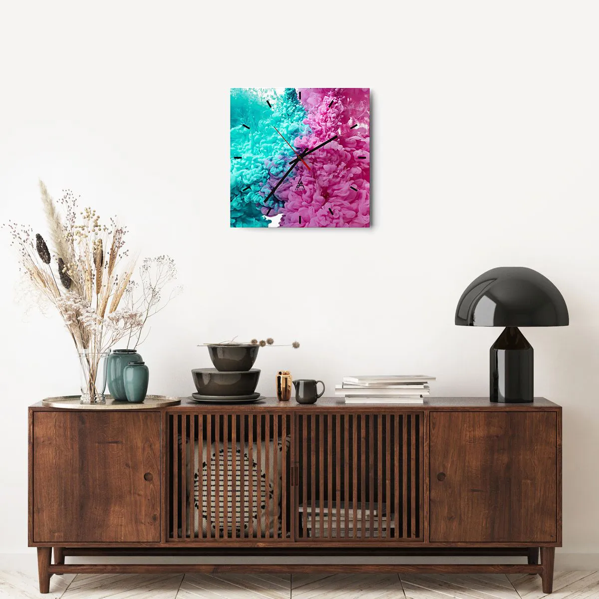 Orologio da parete - Orologio in Vetro - Scontro decisivo - 40x40 cm