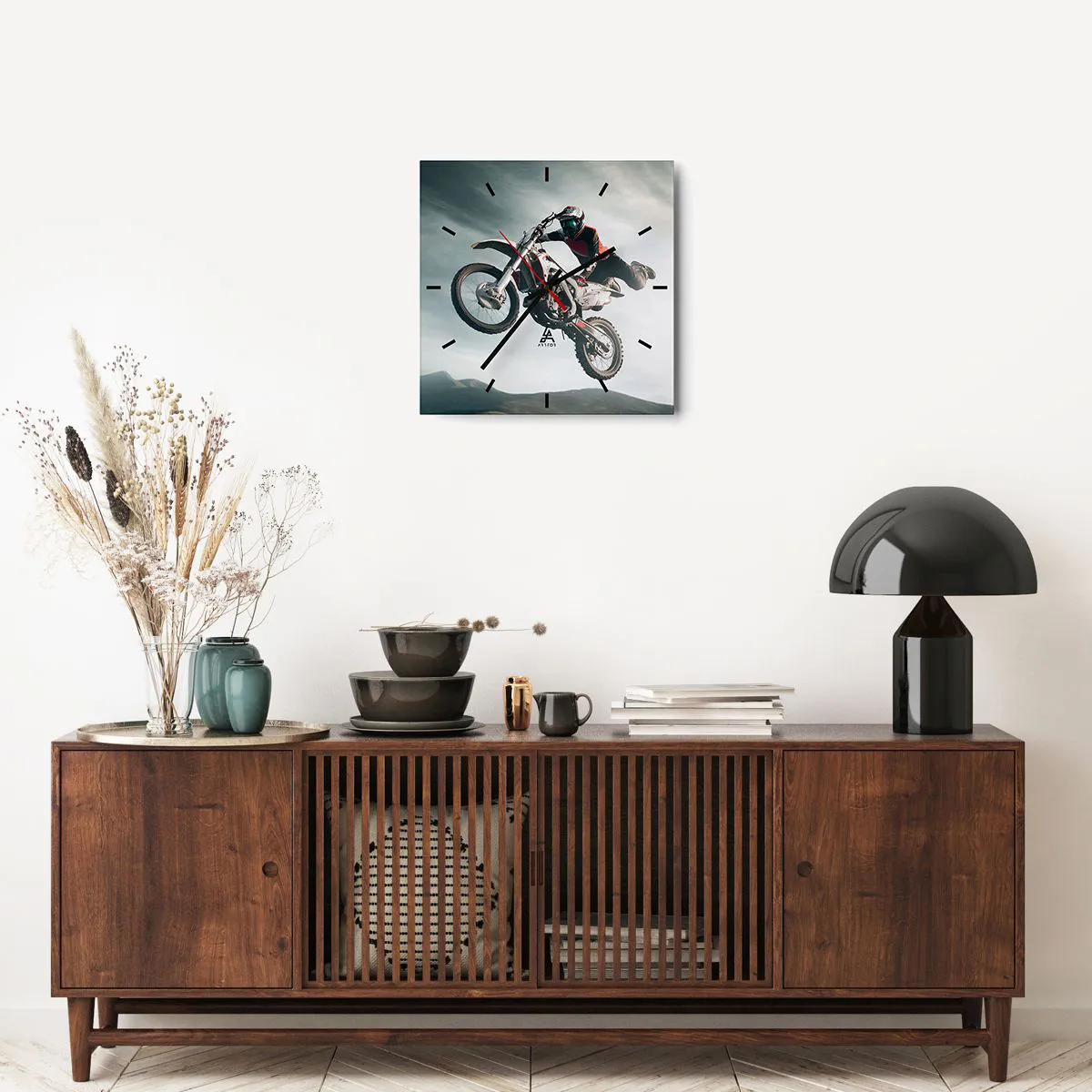 Ceas de perete - Ceas pe sticlă - Nu există distracție fără risc - 40x40 cm